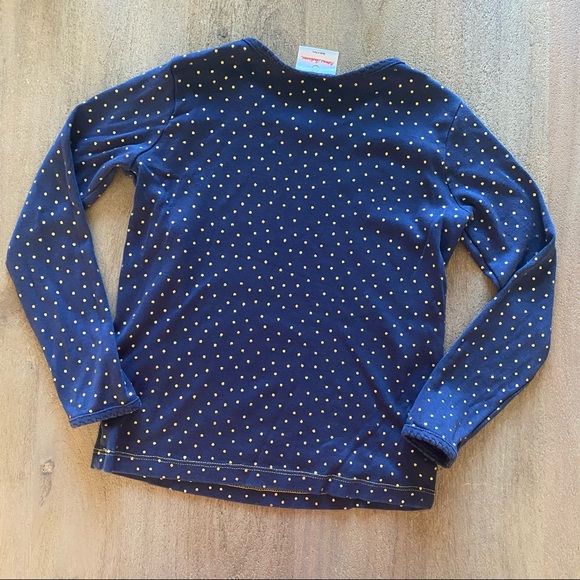 Hanna Andersson navy top gold dots sz 6 120 -jj1 - Picture 4 of 4
